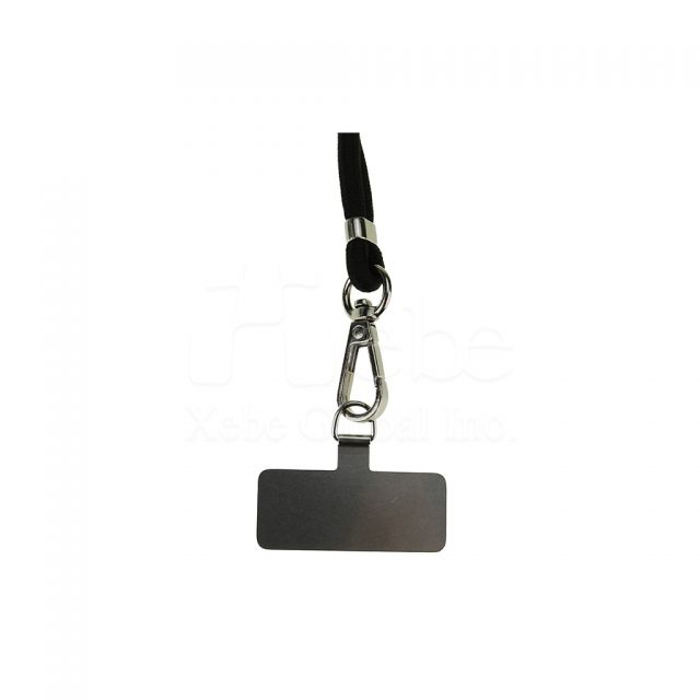the mobile phone lanyard is black