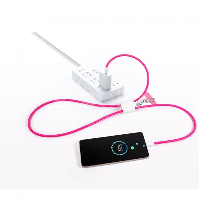 customized all in one mobile phone lanyard charging cable