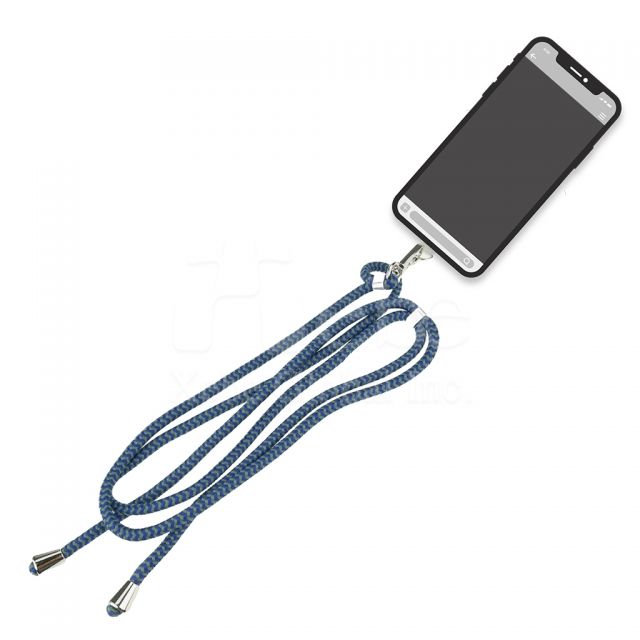 blue and green contrasting mobile phone lanyard
