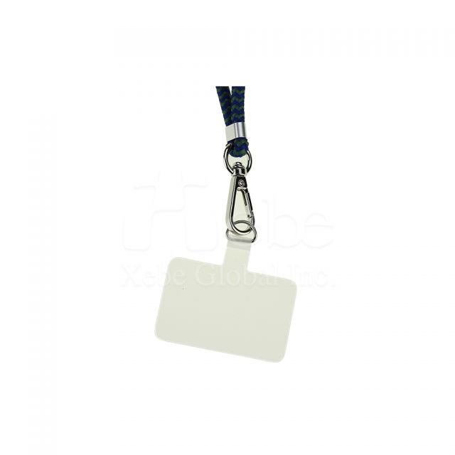 blue and green contrasting mobile phone lanyard