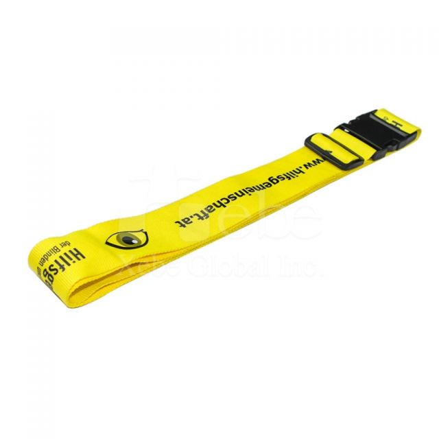 bright yellow custom luggage straps