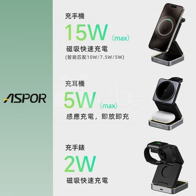 3-in-1 magnetic charging phone holder
