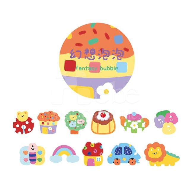cute animal collage tape