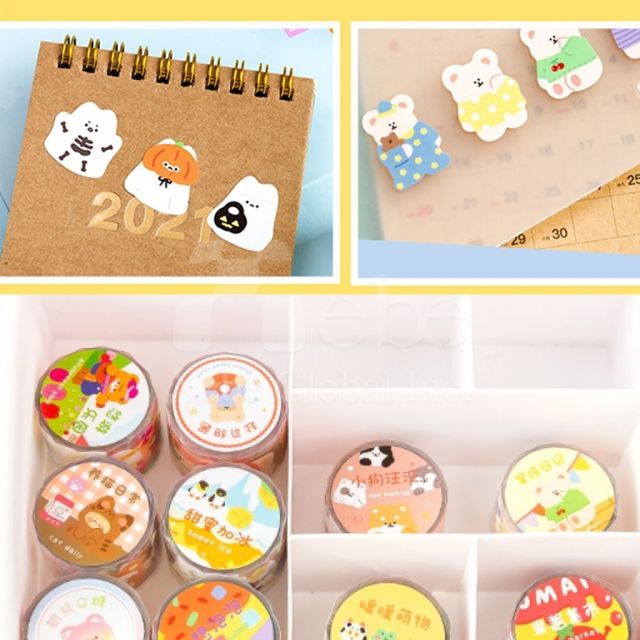 cute animal collage tape