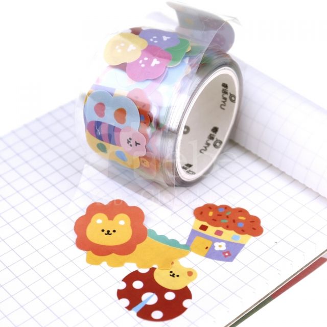 cute animal collage tape