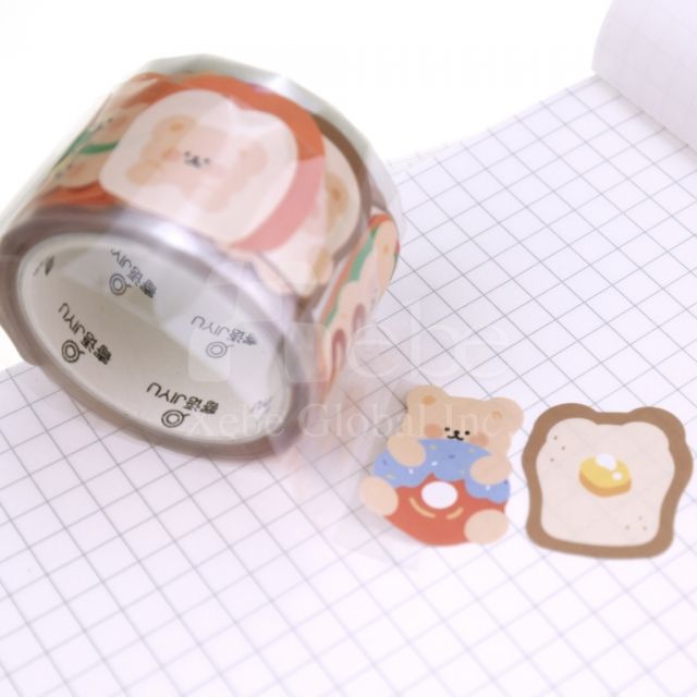 bear breakfast washi tape