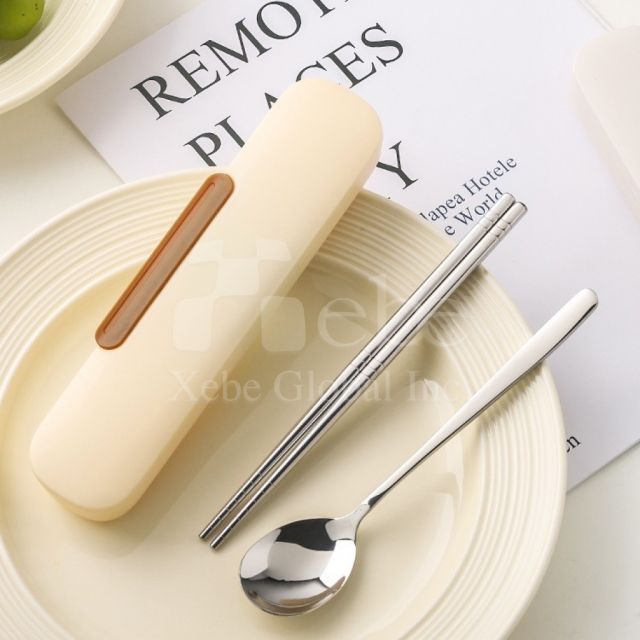 customized stainless steel eco friendly tableware set