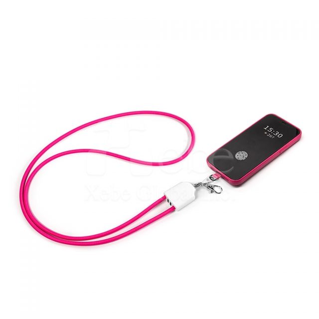 mobile phone lanyard charging cable 2-in-1