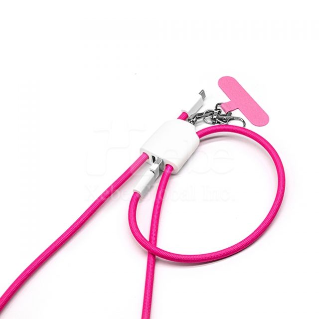 mobile phone lanyard charging cable 2-in-1