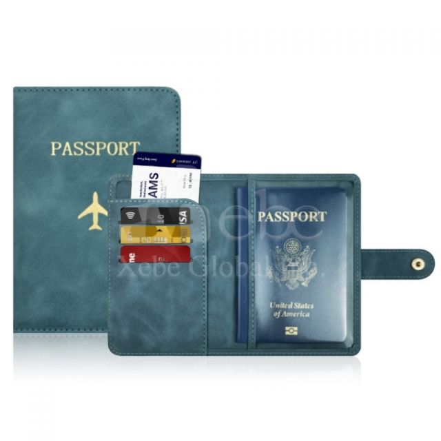 pink leather passport holder