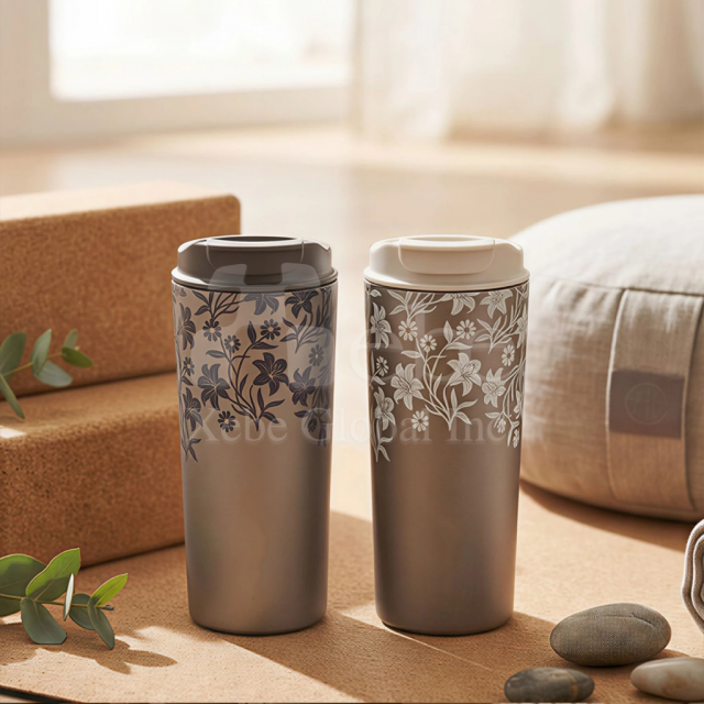 customized titanium thermos bottle with handle lightweight insulated cup