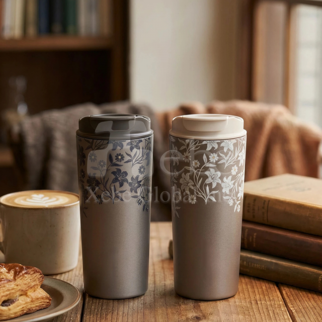 customized titanium thermos bottle with handle lightweight insulated cup