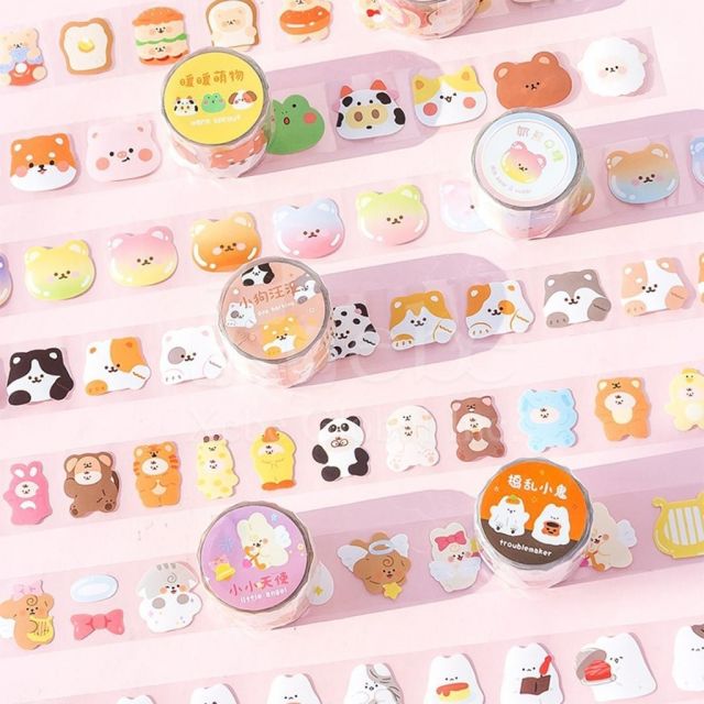 animal packed patterned washi tape