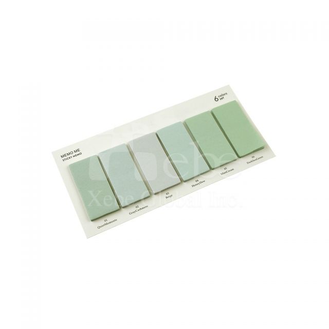 gradient green post it notes