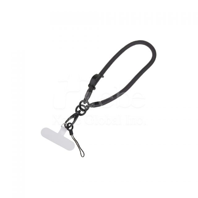 short wrist lanyard black minimalist model