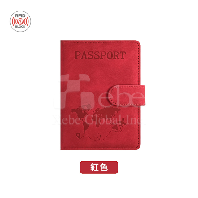 custom red passport cover