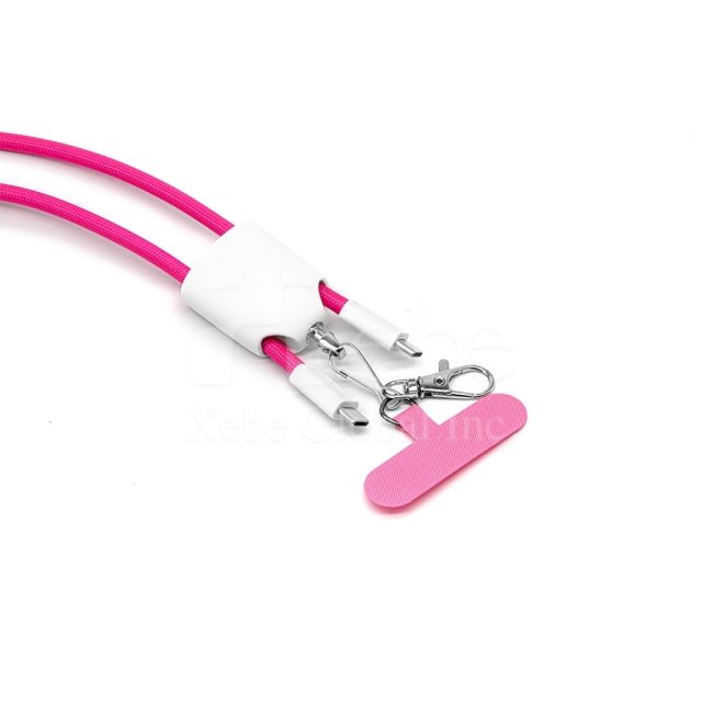 green charging cable mobile phone lanyard all in one