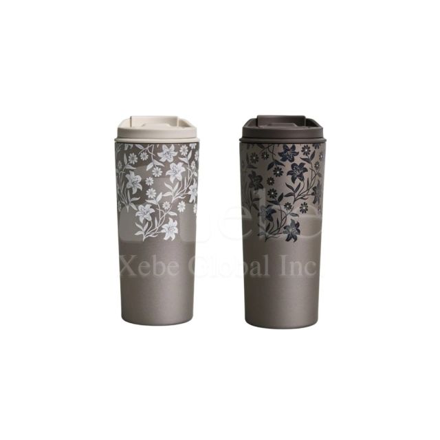 dark flower thermos cup customization