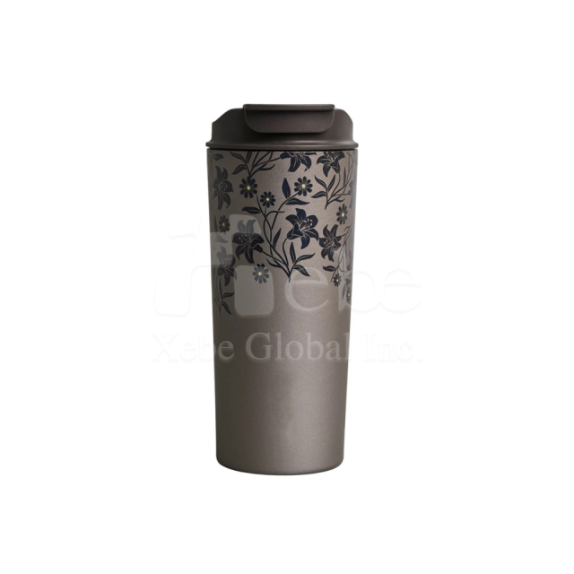 dark flower thermos cup customization