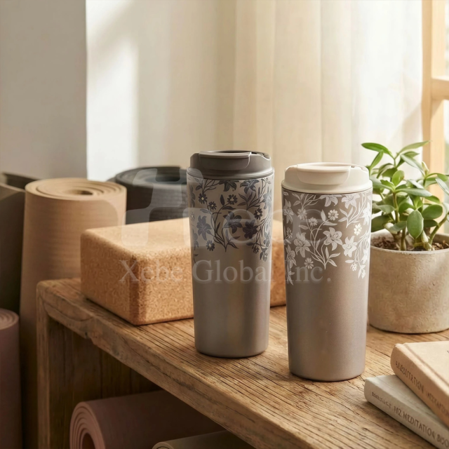 dark flower thermos cup customization