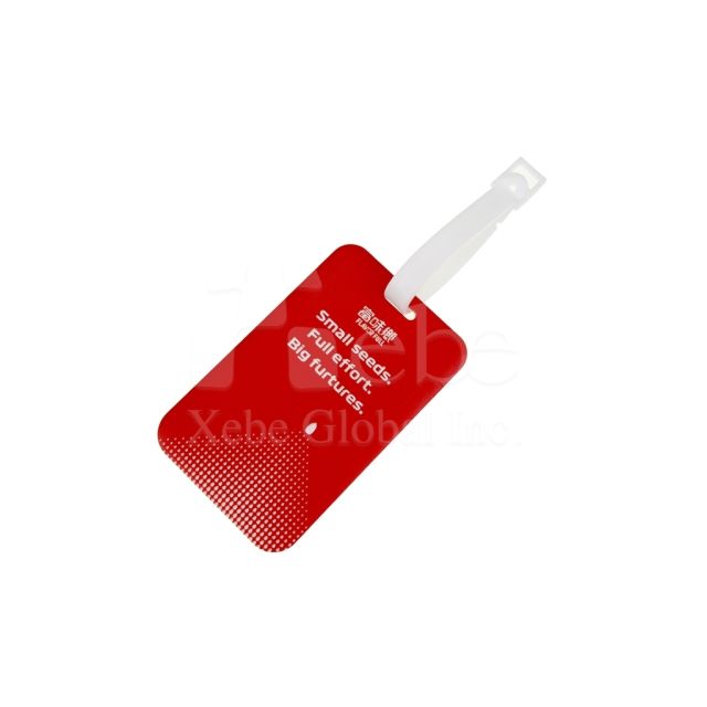 customized text red luggage tag