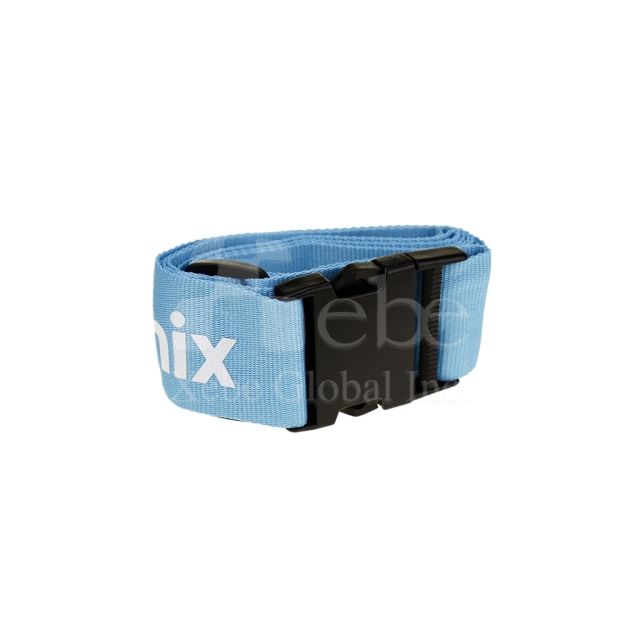 blue custom luggage strap