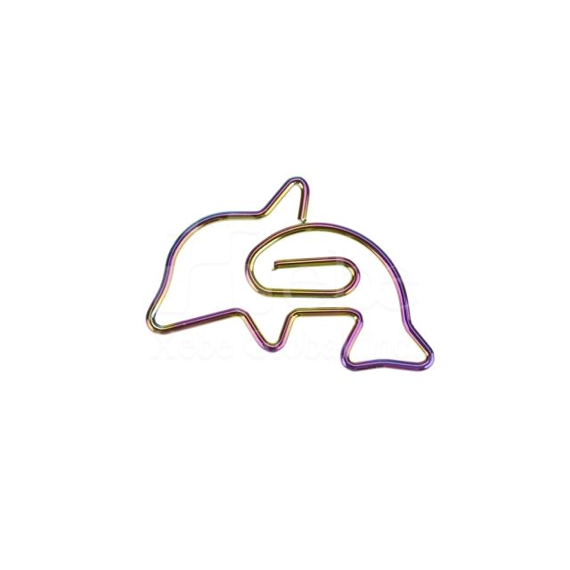 colorful dolphin-shaped paperclips