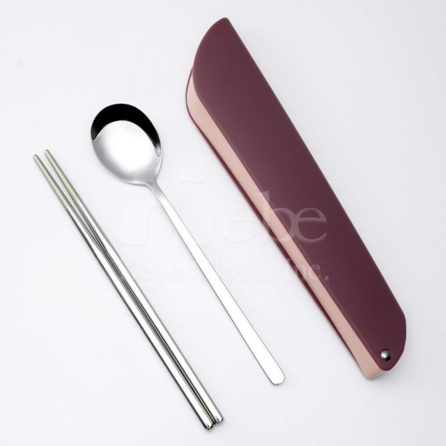 purple stainless steel eco friendly tableware
