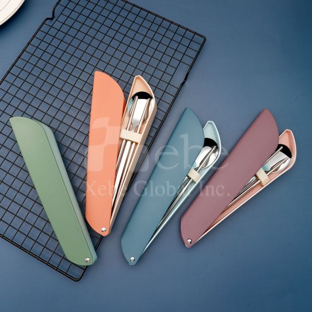 purple stainless steel eco friendly tableware