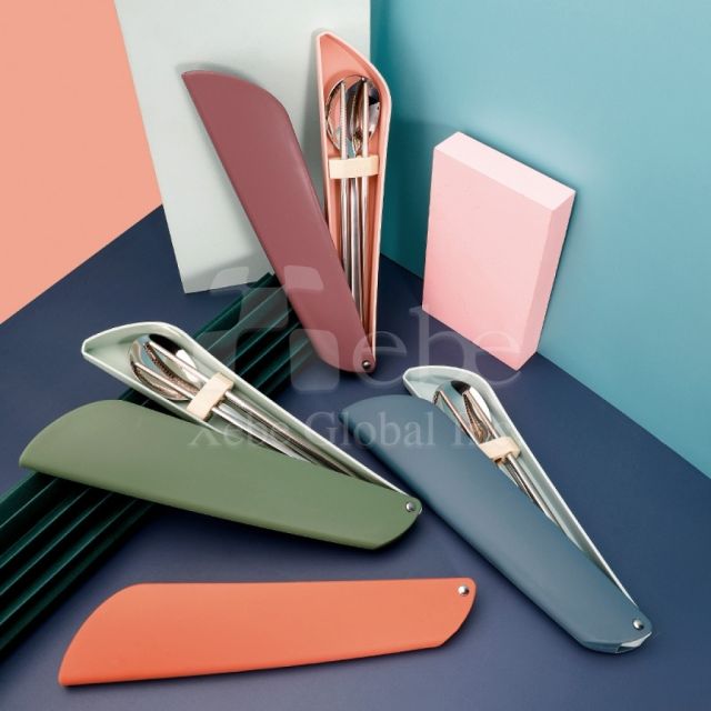 purple stainless steel eco friendly tableware