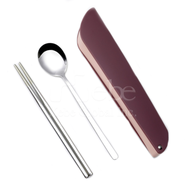 purple stainless steel eco friendly tableware