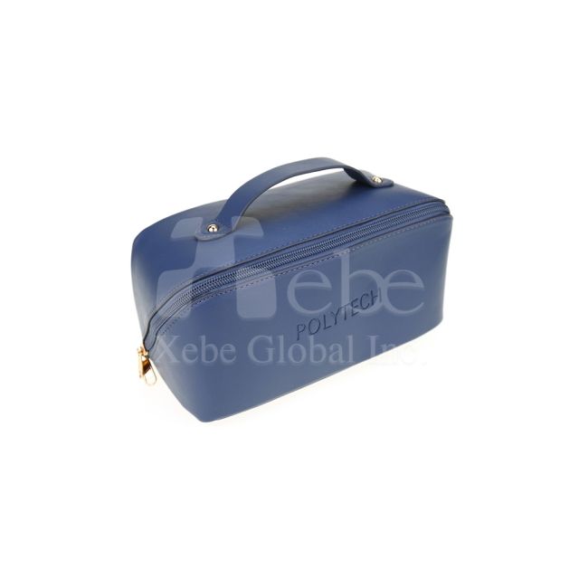 custom made large capacity cosmetic bag portable leather cosmetic bag