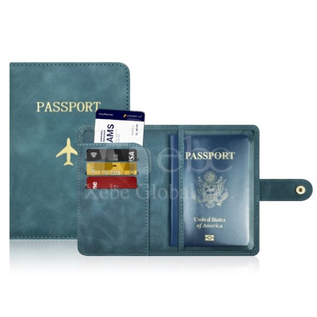 custom red leather passport case