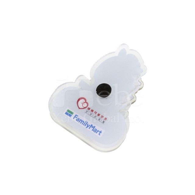 shaped acrylic magnetic clip