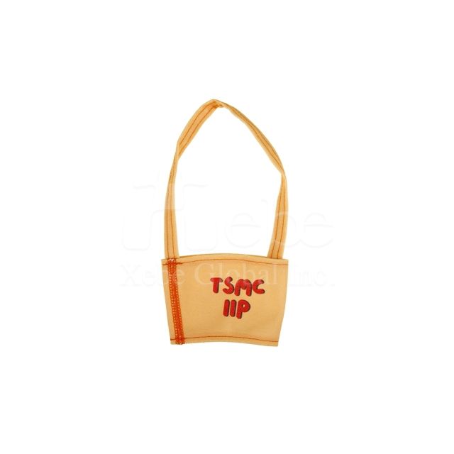canvas beverage carrier with company logo