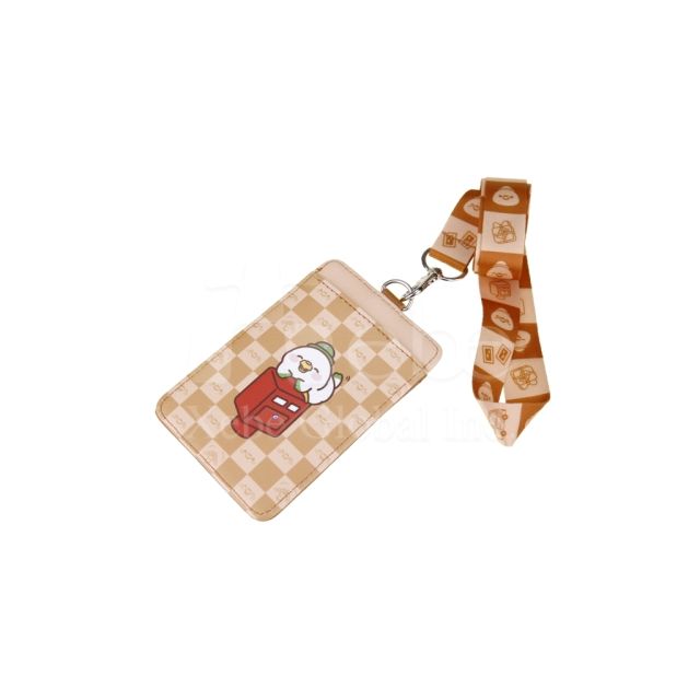 corporate mascot leather card holder