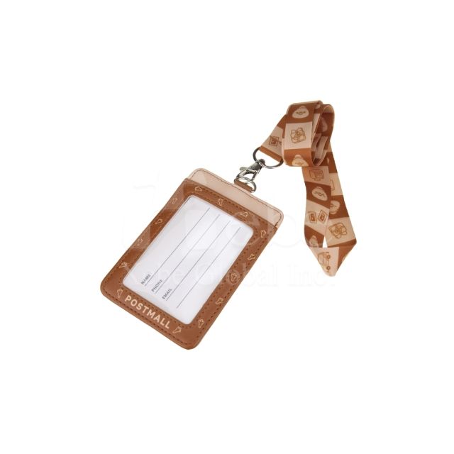 corporate mascot leather card holder