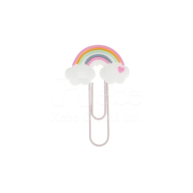 rainbow shaped paperclip bookmark