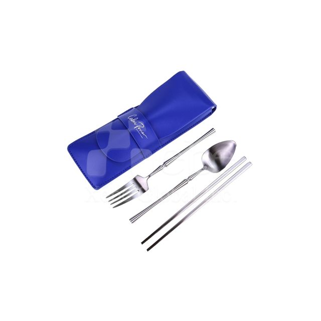 customizable eco friendly stainless steel leather cutleryset