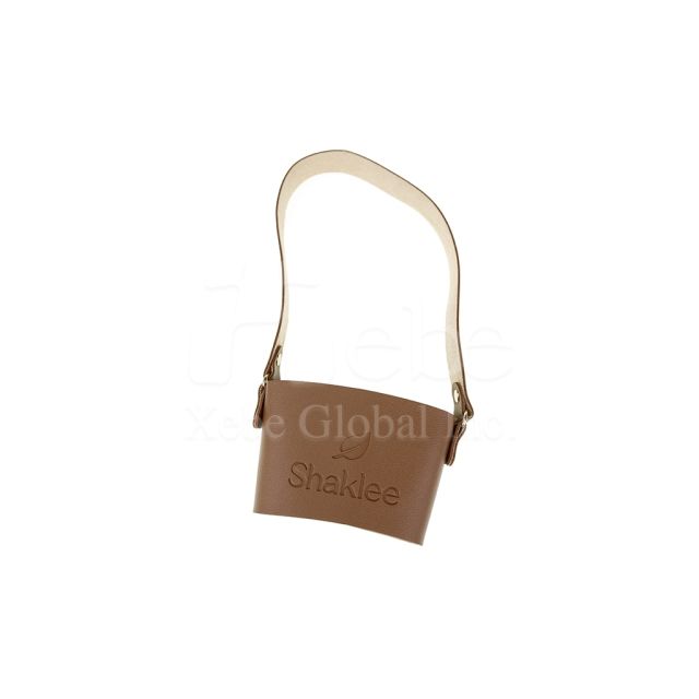 eco friendly pu leather beverage carrier