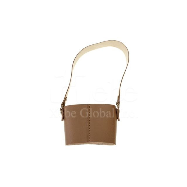 eco friendly pu leather beverage carrier