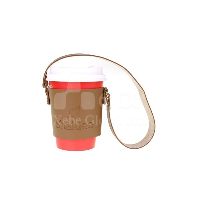eco friendly pu leather beverage carrier