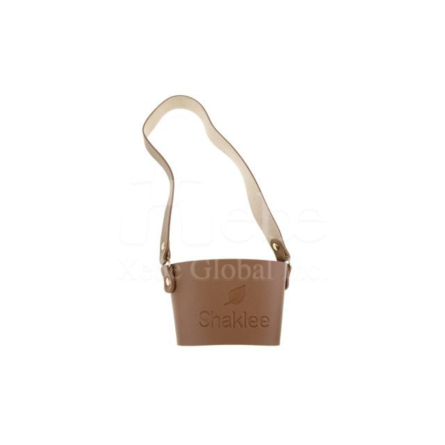 eco friendly pu leather beverage carrier