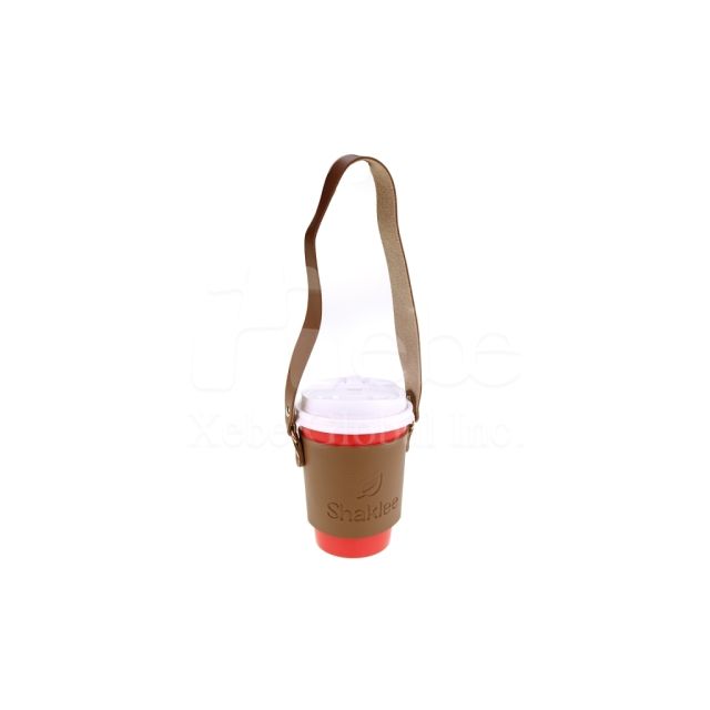 eco friendly pu leather beverage carrier