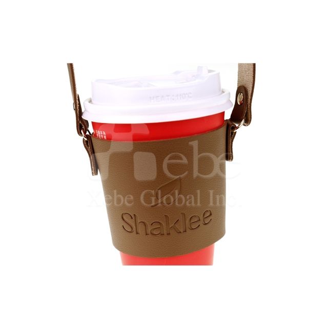 eco friendly pu leather beverage carrier