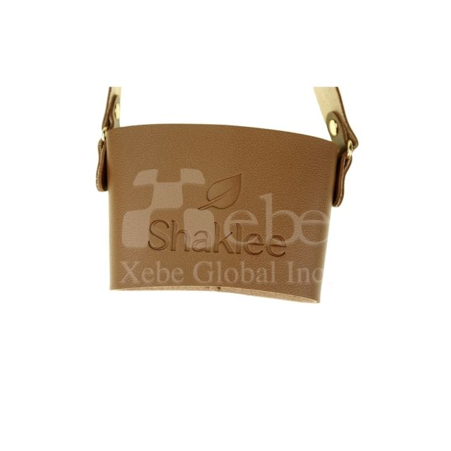 eco friendly pu leather beverage carrier
