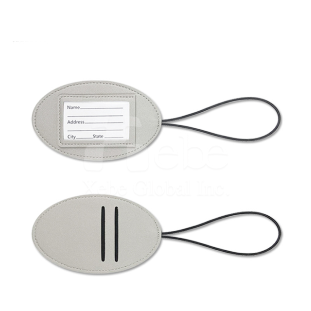 customized minimalist oval luggage tag