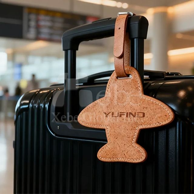 eco friendly cork luggage tag