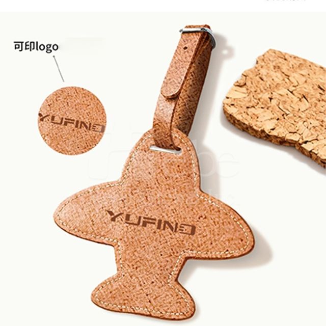 eco friendly cork luggage tag