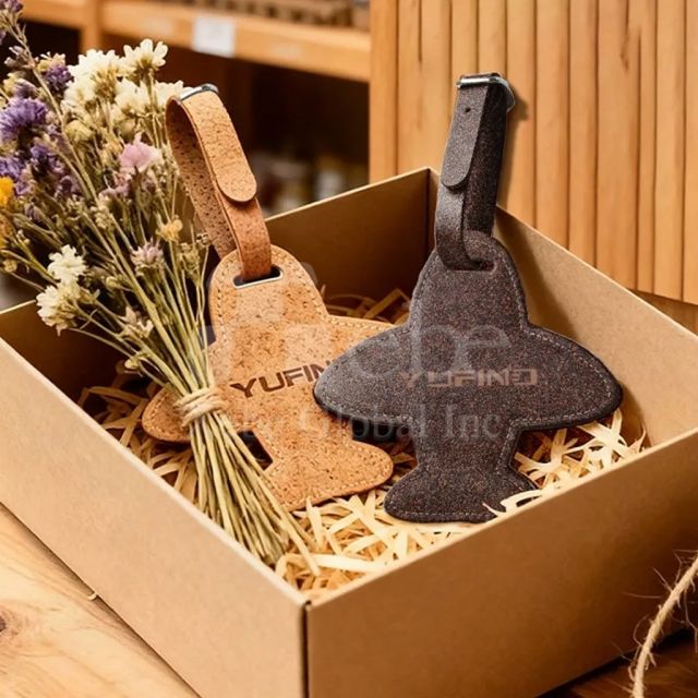 eco friendly cork luggage tag